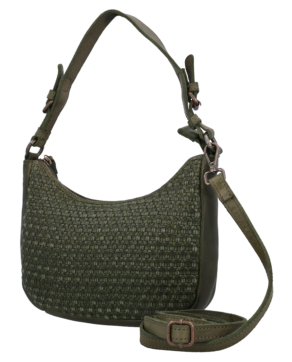 gusti-leder-darina-lederhandtasche-damen-gr-n-geflochten image 3