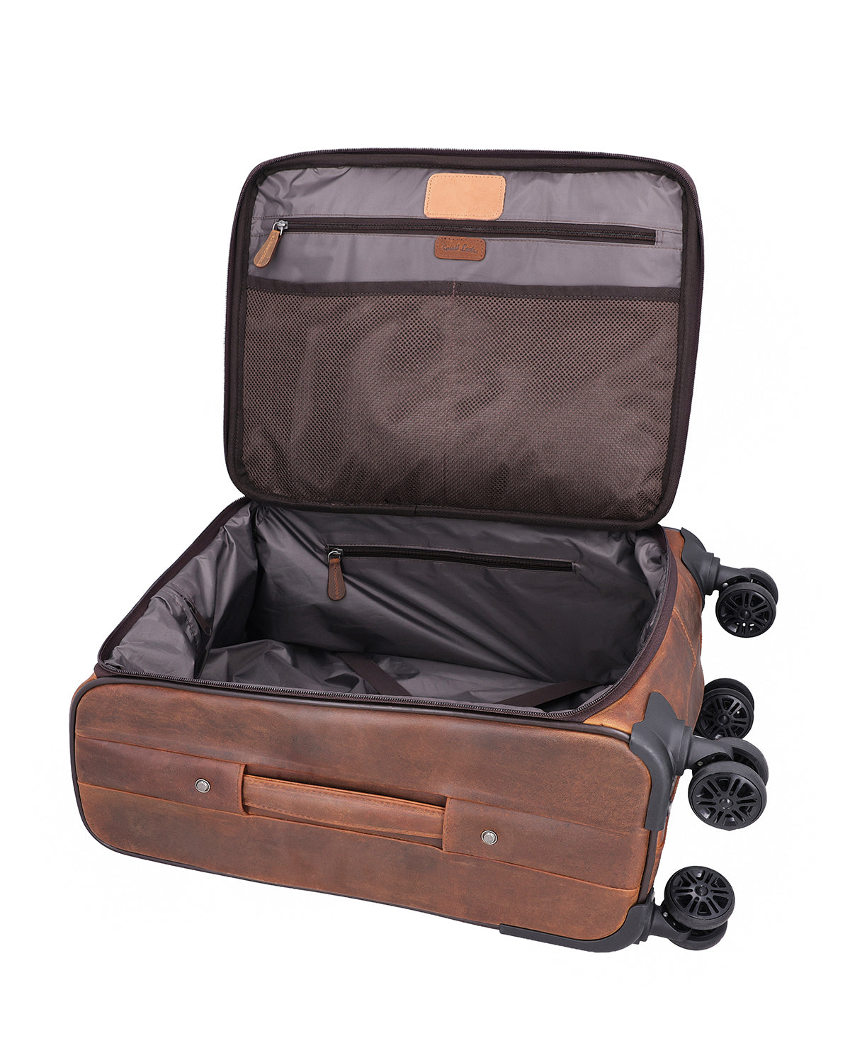 gusti-leder-asia-rollkoffer-trolley-aus-b-ffelleder-braun-4-rollen image 6