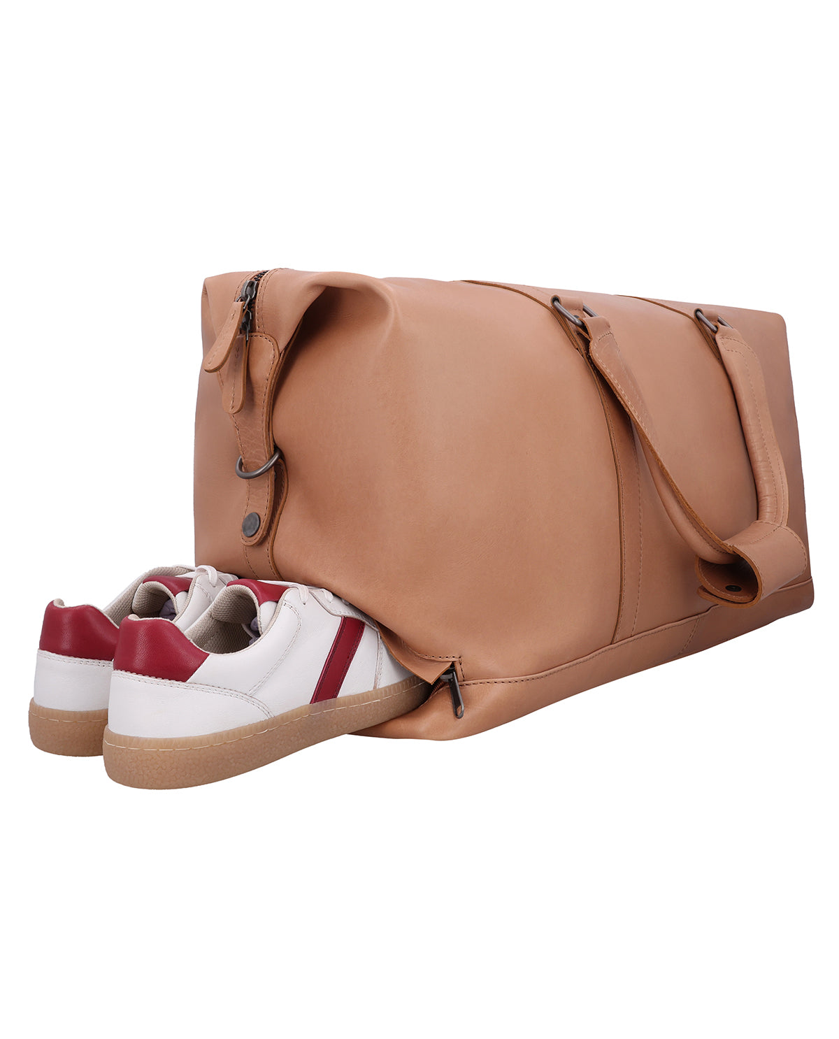 gusti-leder-ruben-reisetasche-beige-mit-schultergurt image 4