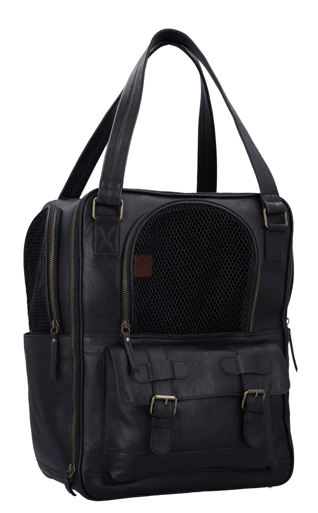 gusti-leder-madox-tiertransport-rucksack-tasche-leder-schwarz image 1