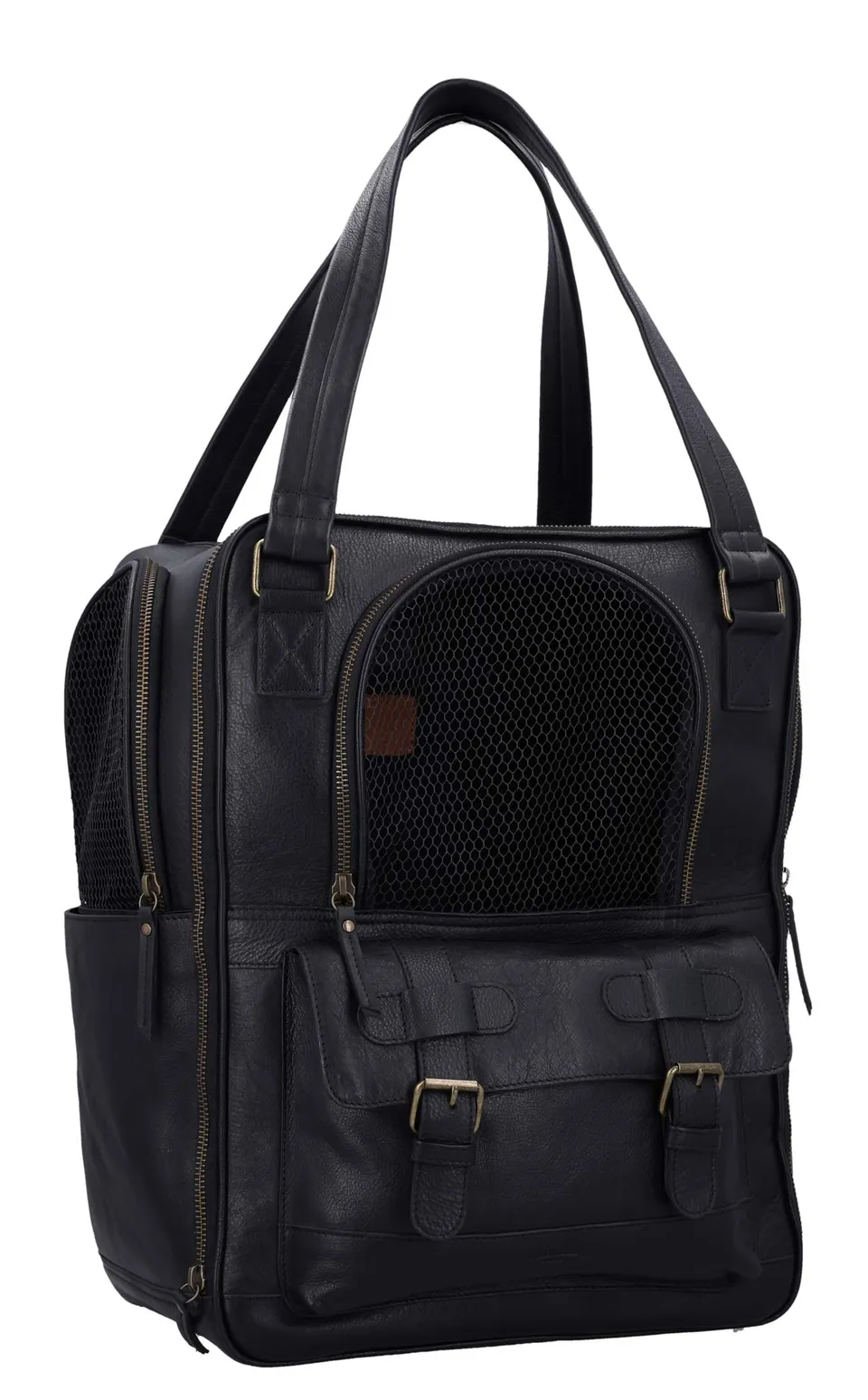gusti-leder-madox-tiertransport-rucksack-tasche-leder-schwarz image 1