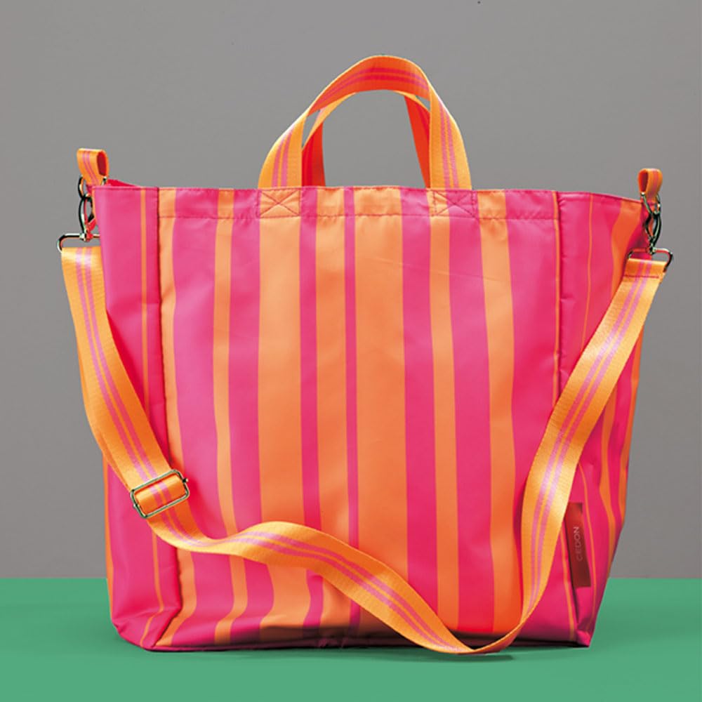cedon-easy-shopper-bag-stripes-neon-shopper-34x38x24-cm image 2