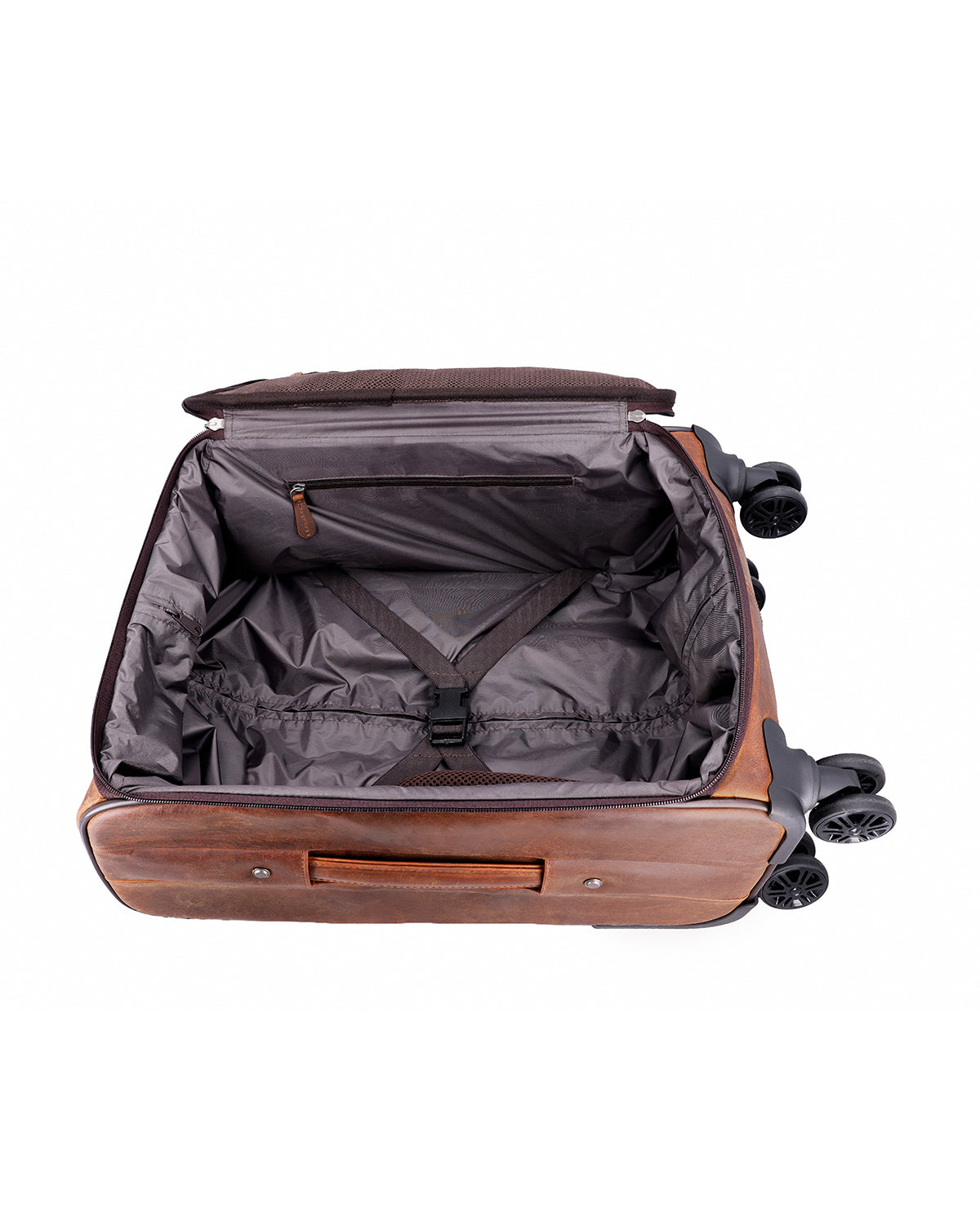 gusti-leder-asia-rollkoffer-trolley-aus-b-ffelleder-braun-4-rollen image 5