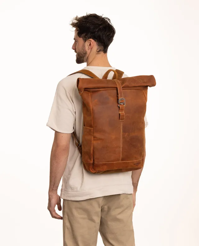 gusti-leder-bendik-rolltop-rucksack-leder-braun image 1