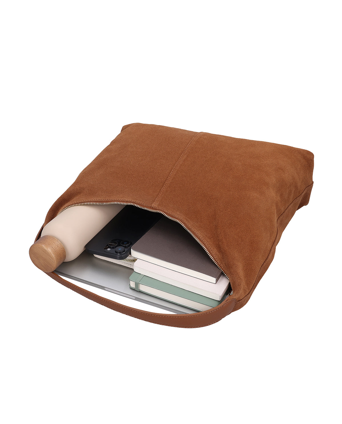 gusti-leder-fredrika-handtasche-damen-braun-strukturiert-made-in-italy image 3