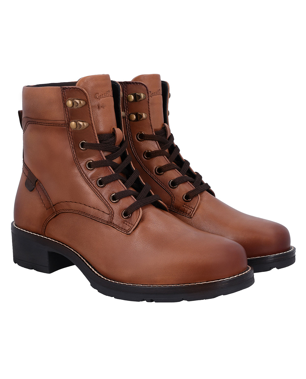 gusti-leder-frieda-damen-lederstiefeletten-aus-braunem-schafsleder image 3
