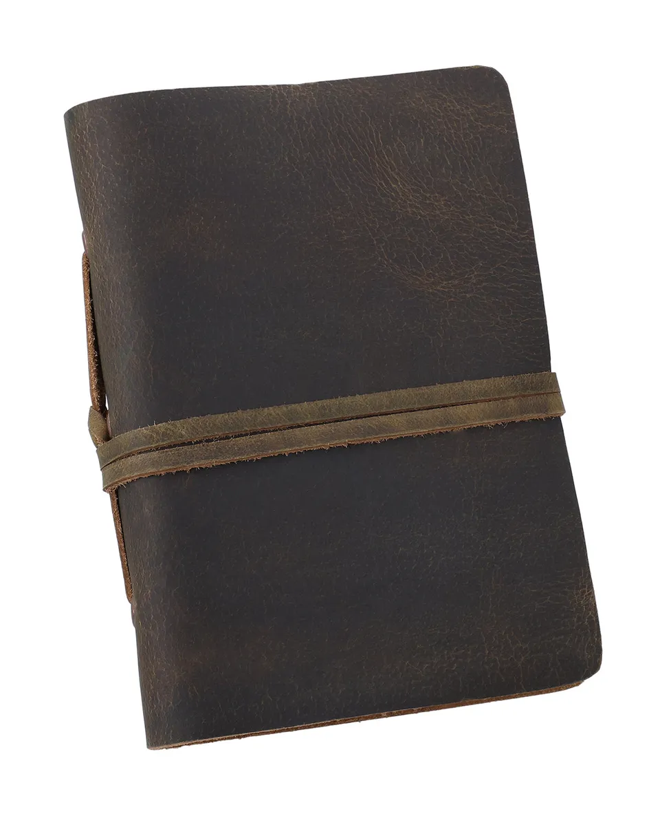 gusti-leder-mare-buch-mit-lederumschlag-dunkelbraun-blanko image 1