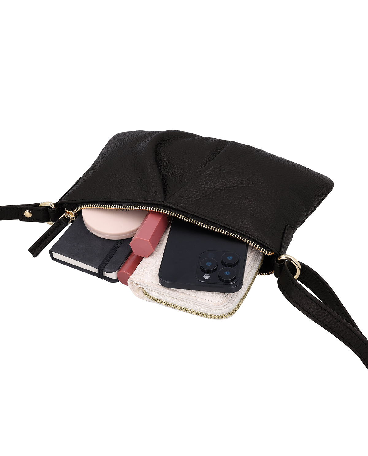 gusti-leder-aurelie-kleine-lederhandtasche-damen-schwarz-mit-airtag-fach image 3