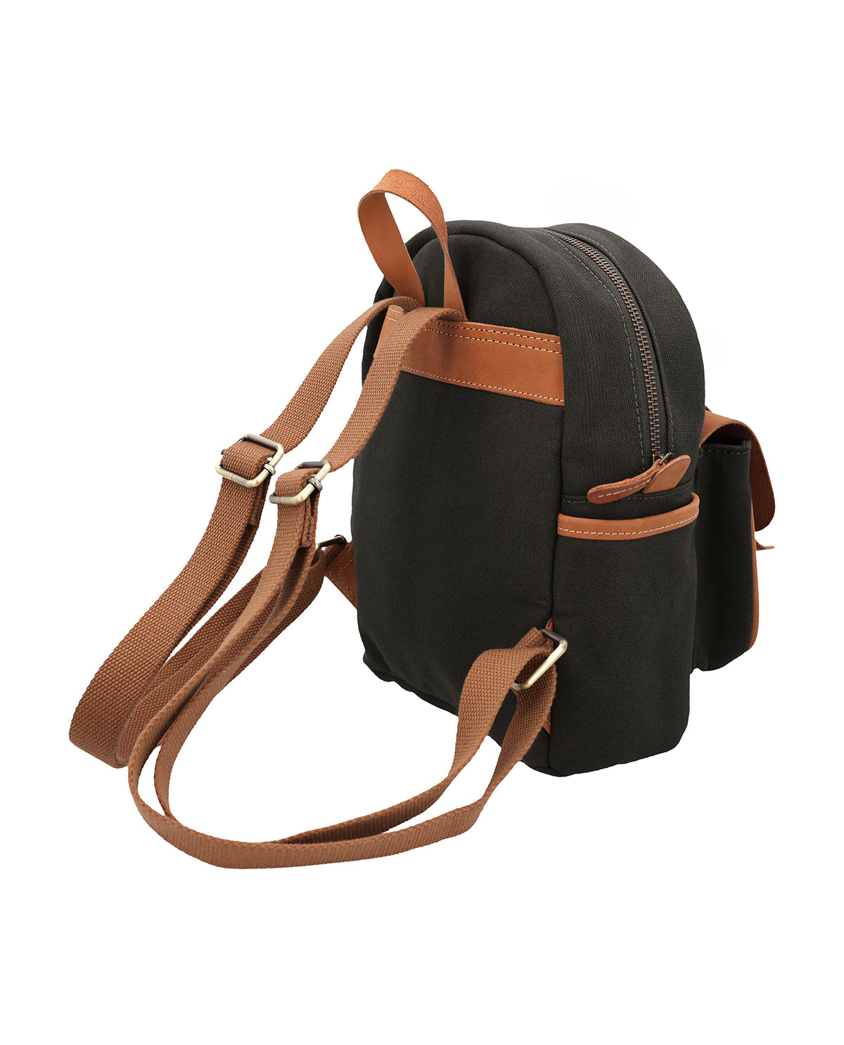 gusti-leder-liva-rucksack-damen-aus-stoff-und-leder-braun-mit-airtag-fach image 8