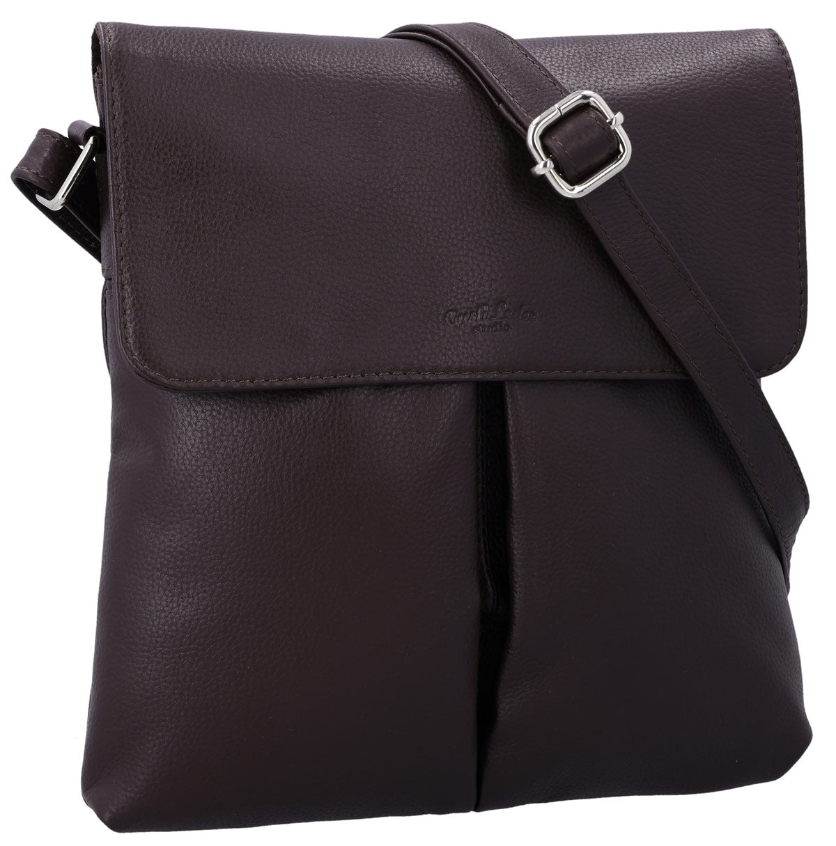 gusti-leder-veha-umh-ngetasche-braun-mit-vordertaschen image 1