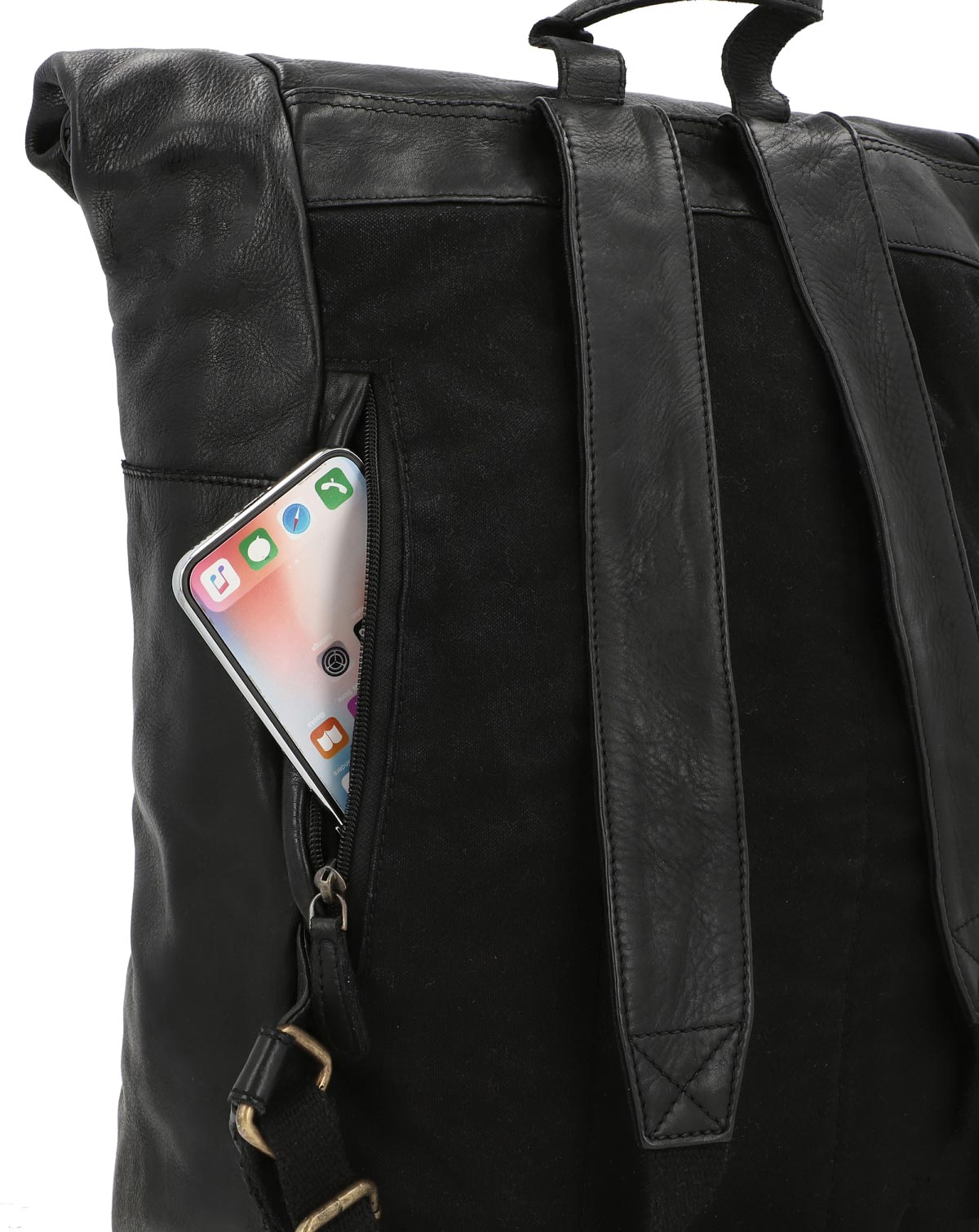 gusti-leder-joy-kurierrucksack-daypack-fliptop-schwarz-outlet image 8