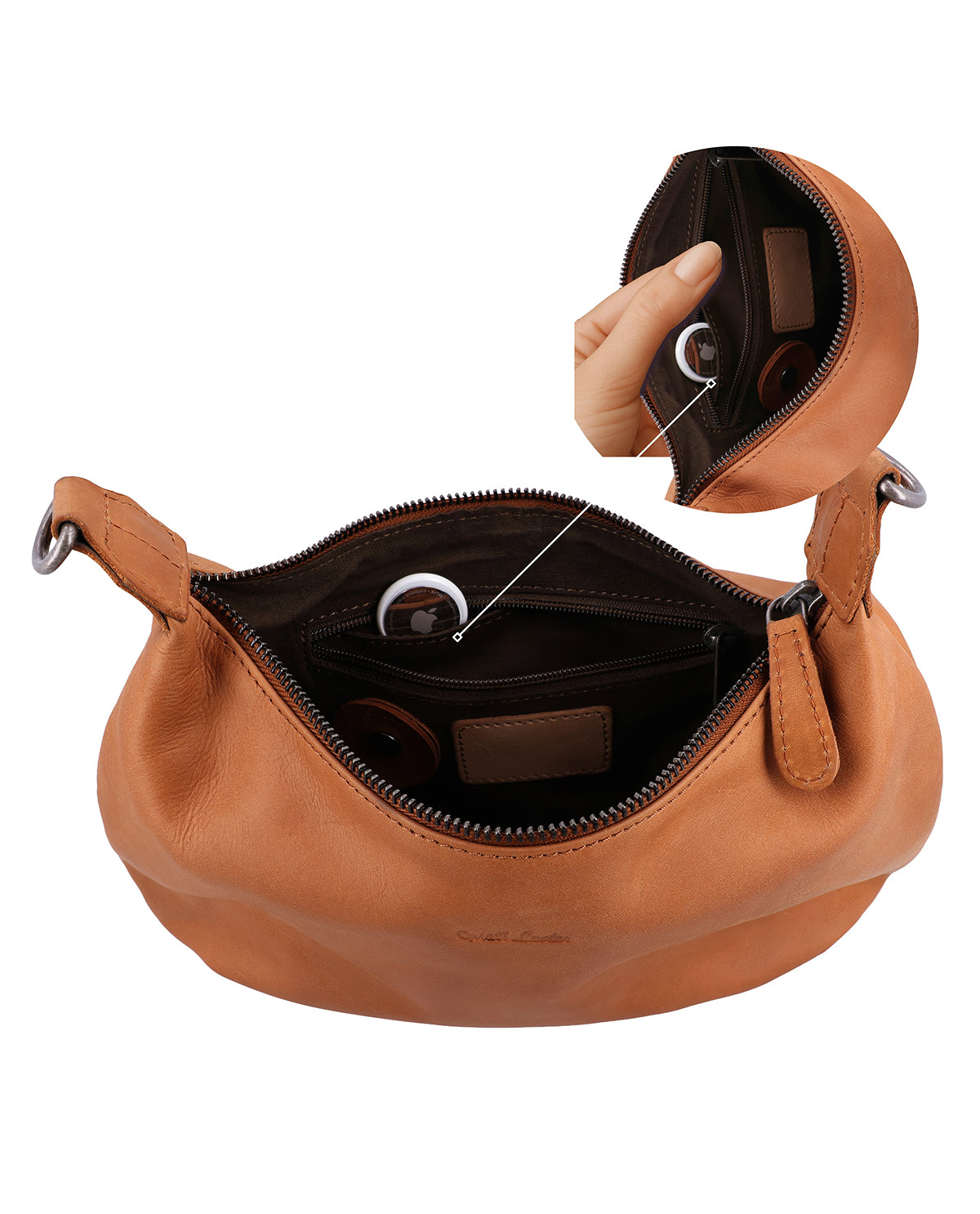 gusti-leder-unni-handtasche-damen-braunes-leder-2-in-1 image 7