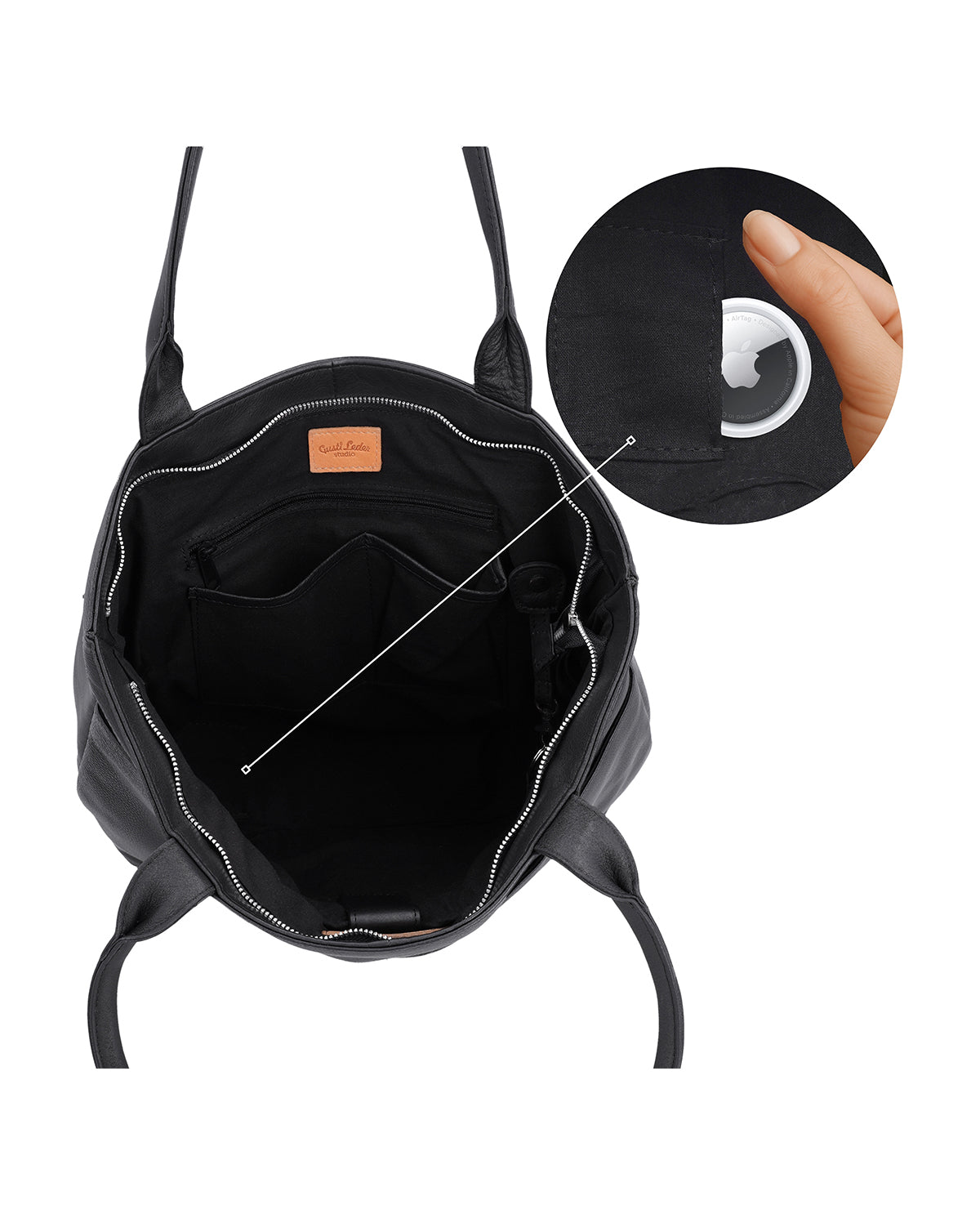 gusti-leder-clarice-shopper-leder-schwarz-gro image 6