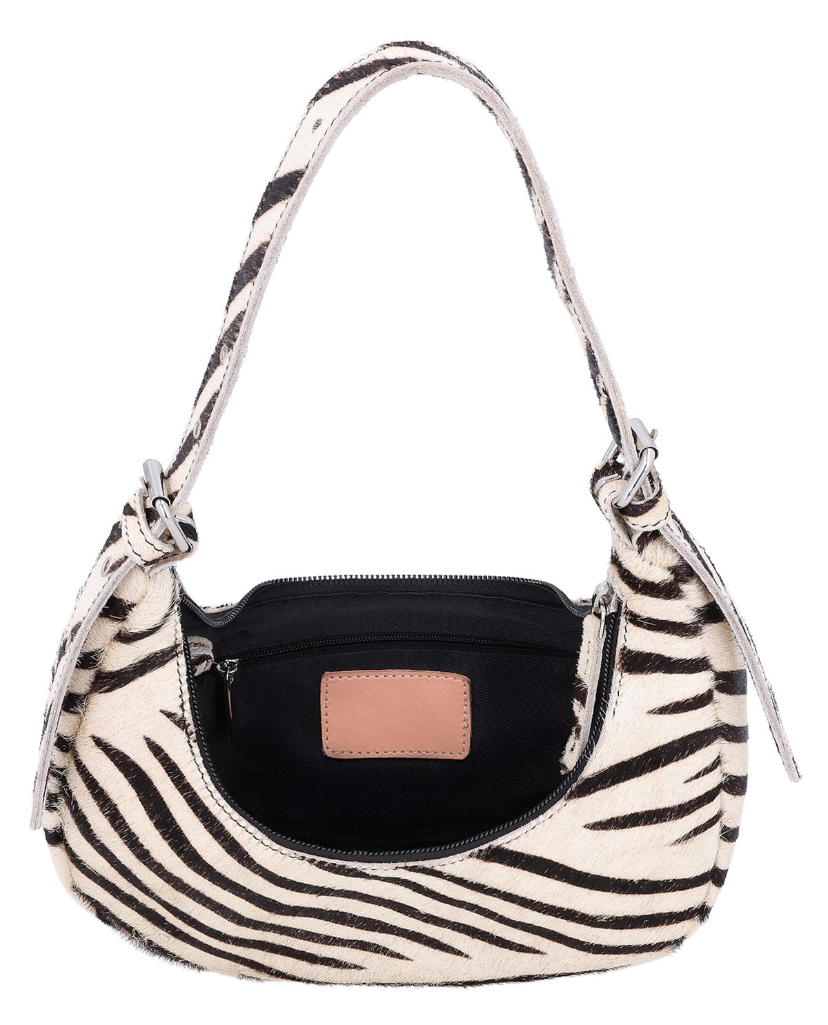 gusti-leder-heike-kleine-handtasche-leder-zebra-print image 5