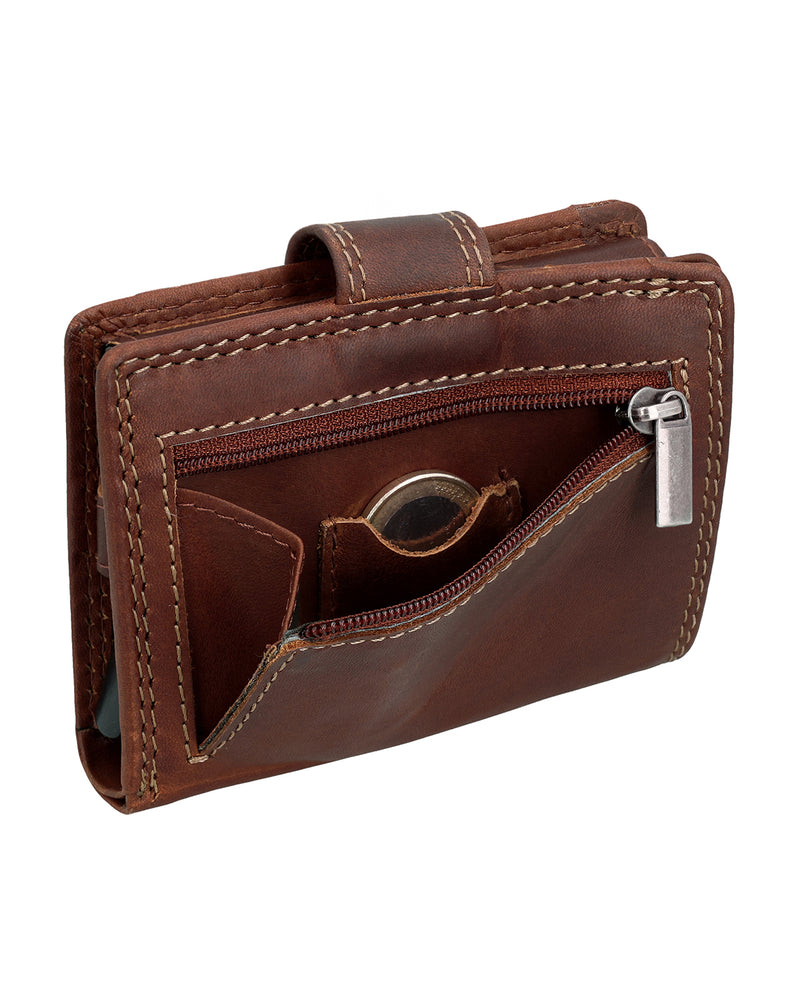 gusti-leder-matheo-portemonnaie-dunkelbraun-leder-kompakt-mit-m-nzfach image 2