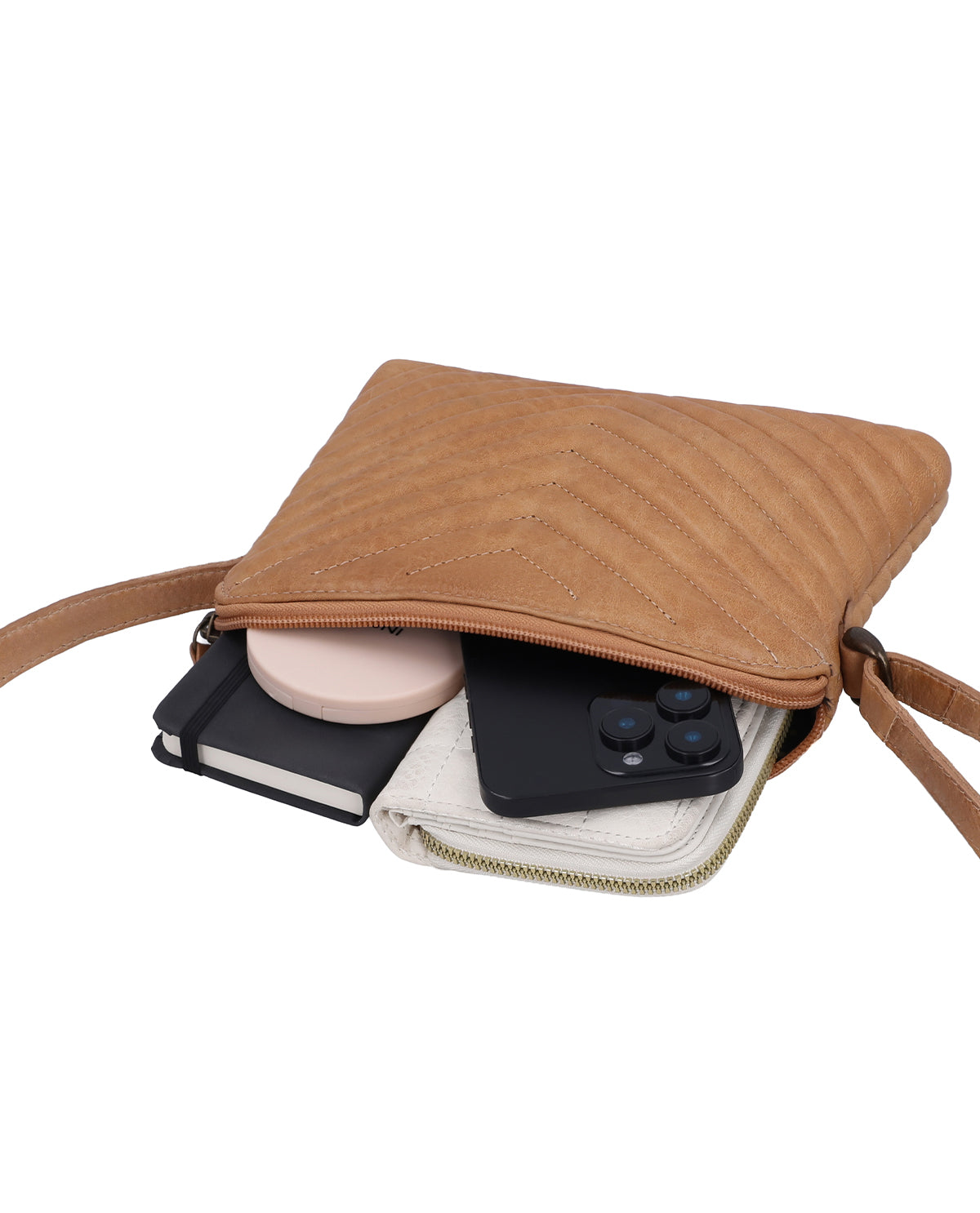 gusti-leder-aline-kleine-lederhandtasche-damen-braun-gemustert image 2