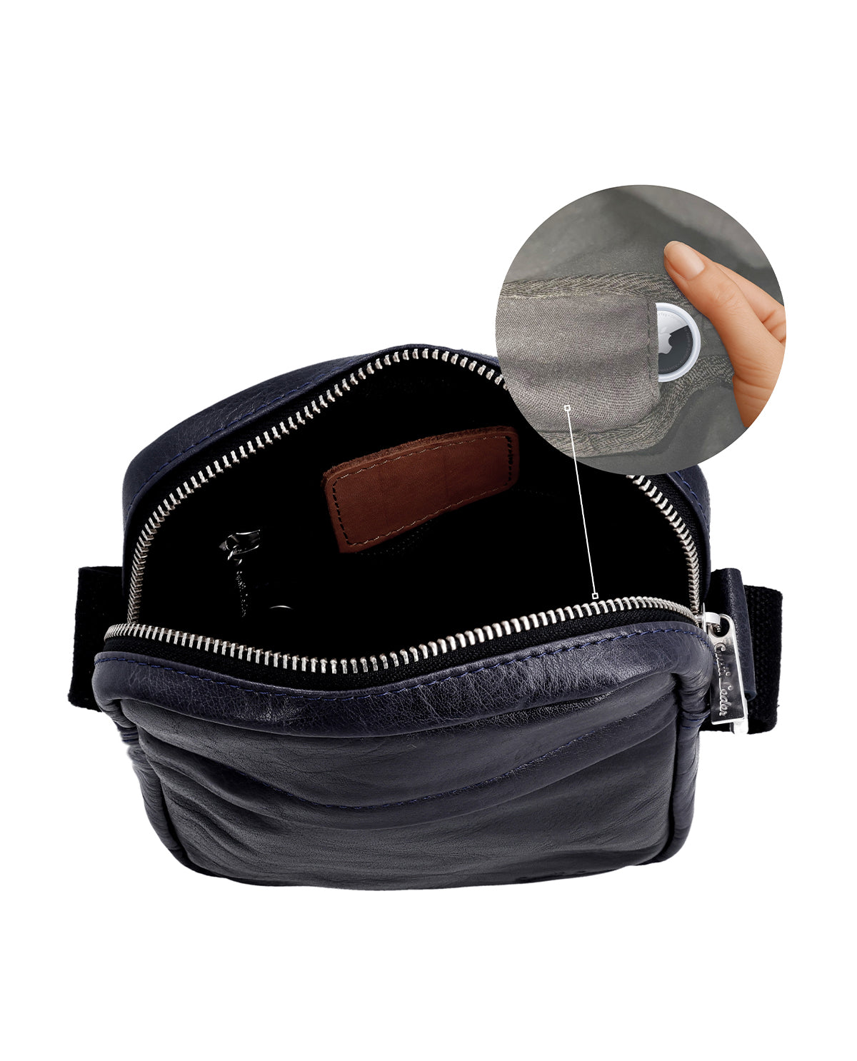 gusti-leder-karl-umh-ngetasche-schwarz-mit-airtag-fach image 4