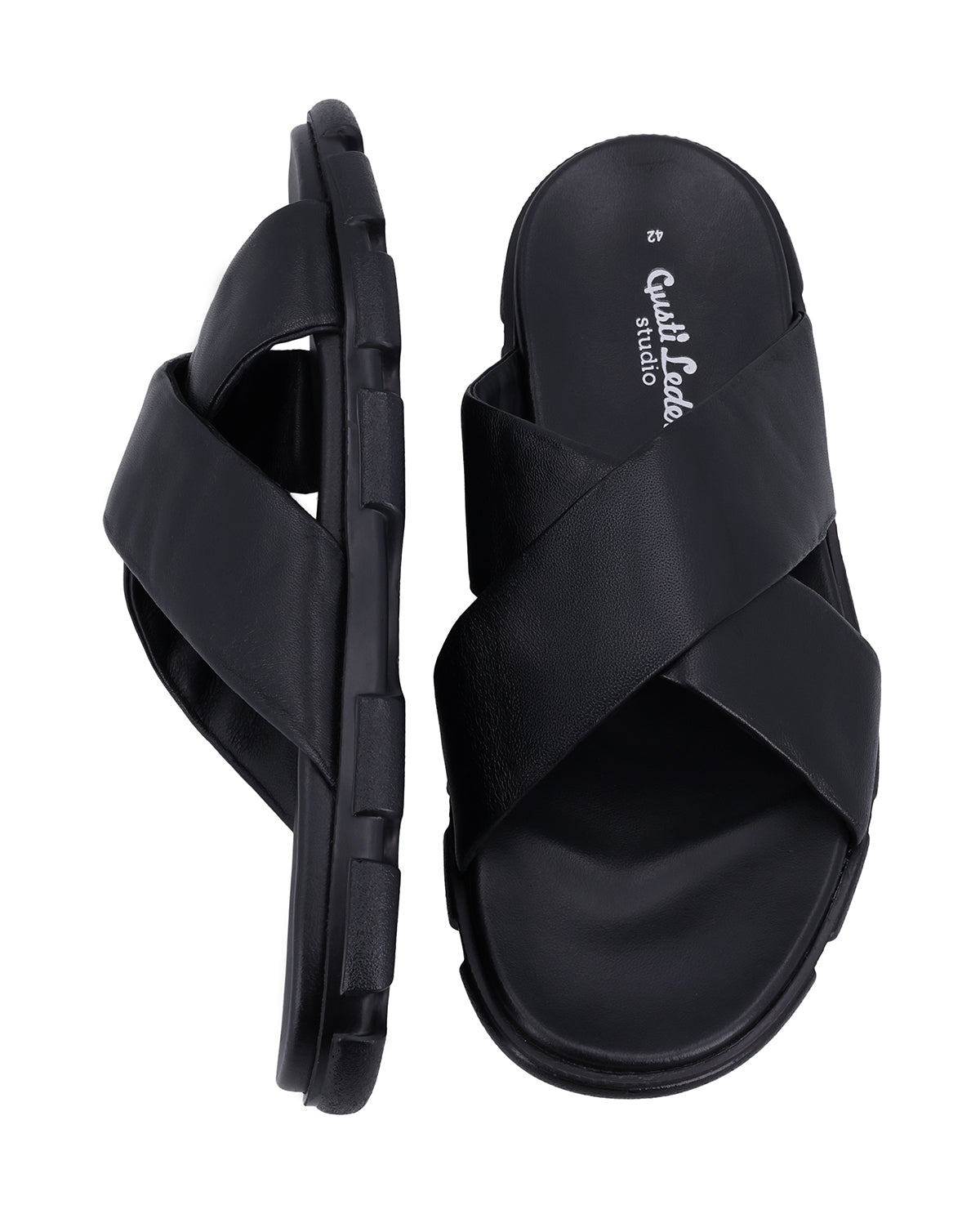 gusti-leder-julian-herren-ledersandale-schwarz-gr-42-47 image 6