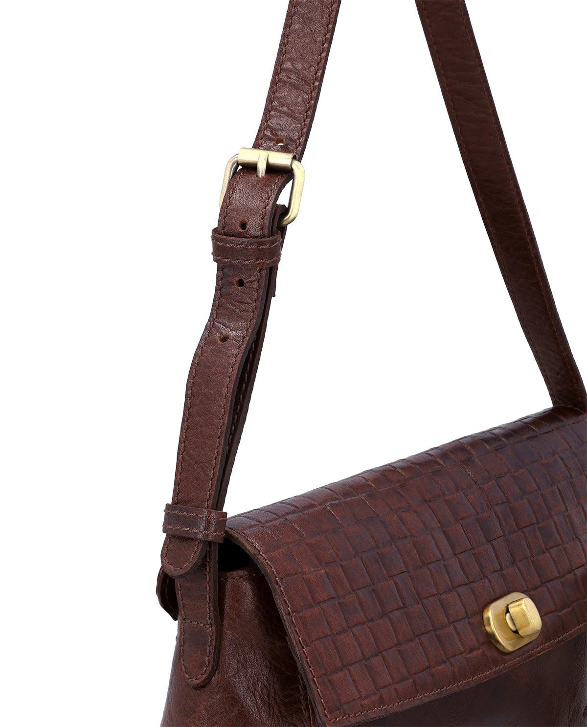 gusti-leder-sari-kleine-lederhandtasche-damen-dunkelbraun-mit-drehverschluss image 7