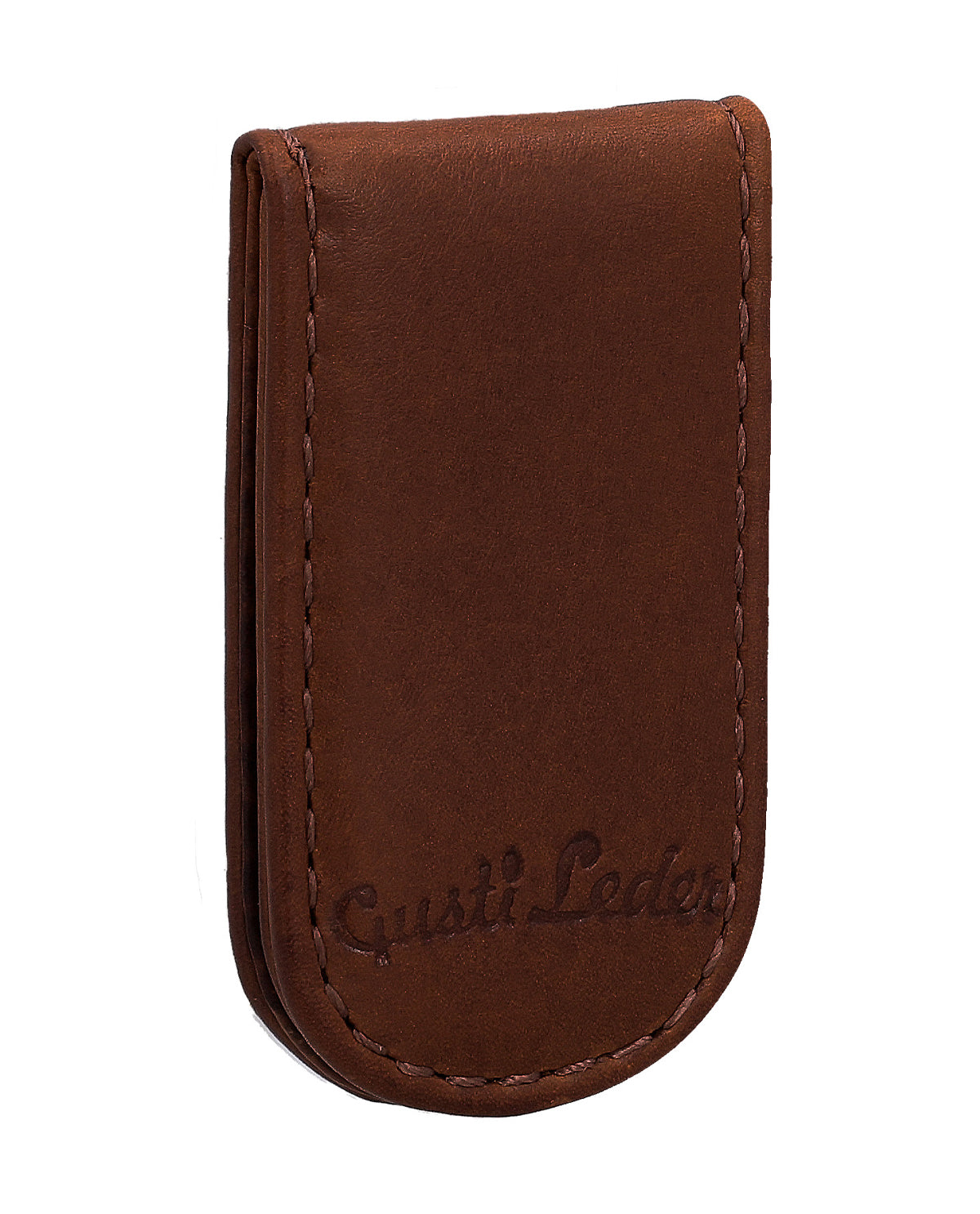 gusti-leder-cato-magnet-geldclip-geldb-rse-braun-leder-minimalistisch image 2