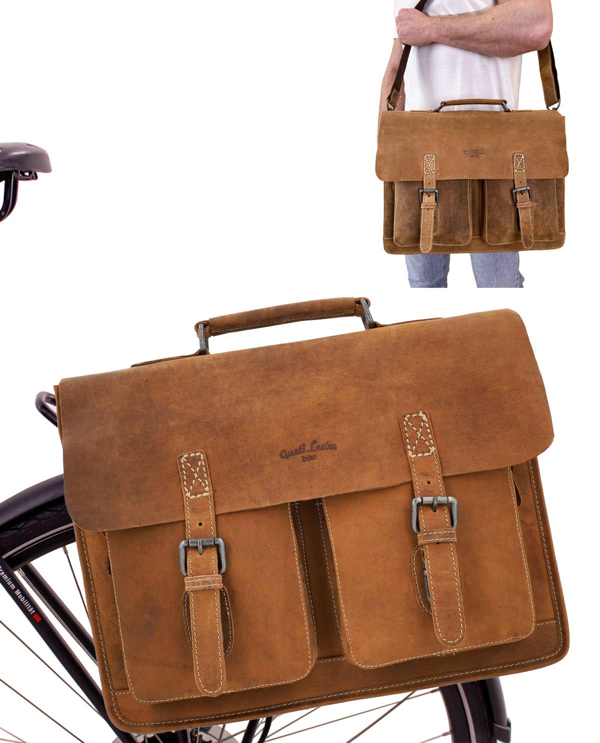 gusti-leder-marc-fahrradtasche-aus-leder-mit-polycotton-futter image 1