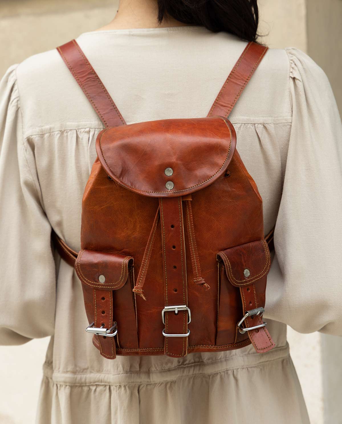 gusti-leder-lena-city-rucksack-mini-vintage-ziegenleder image 1
