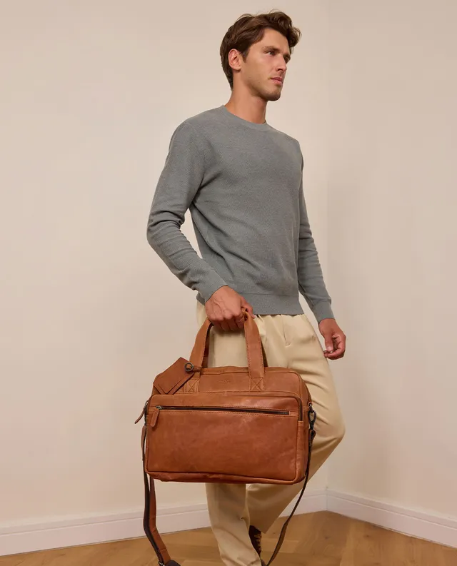 gusti-leder-alvaro-businesstasche-aus-leder-braun-mit-doppel-rei-verschluss image 1