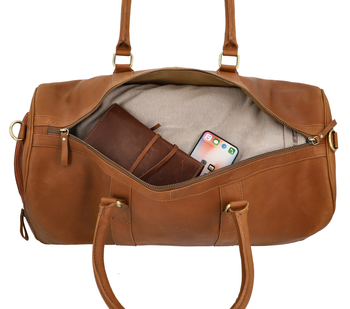 gusti-leder-outlet-reisetasche-aus-braunem-leder image 3