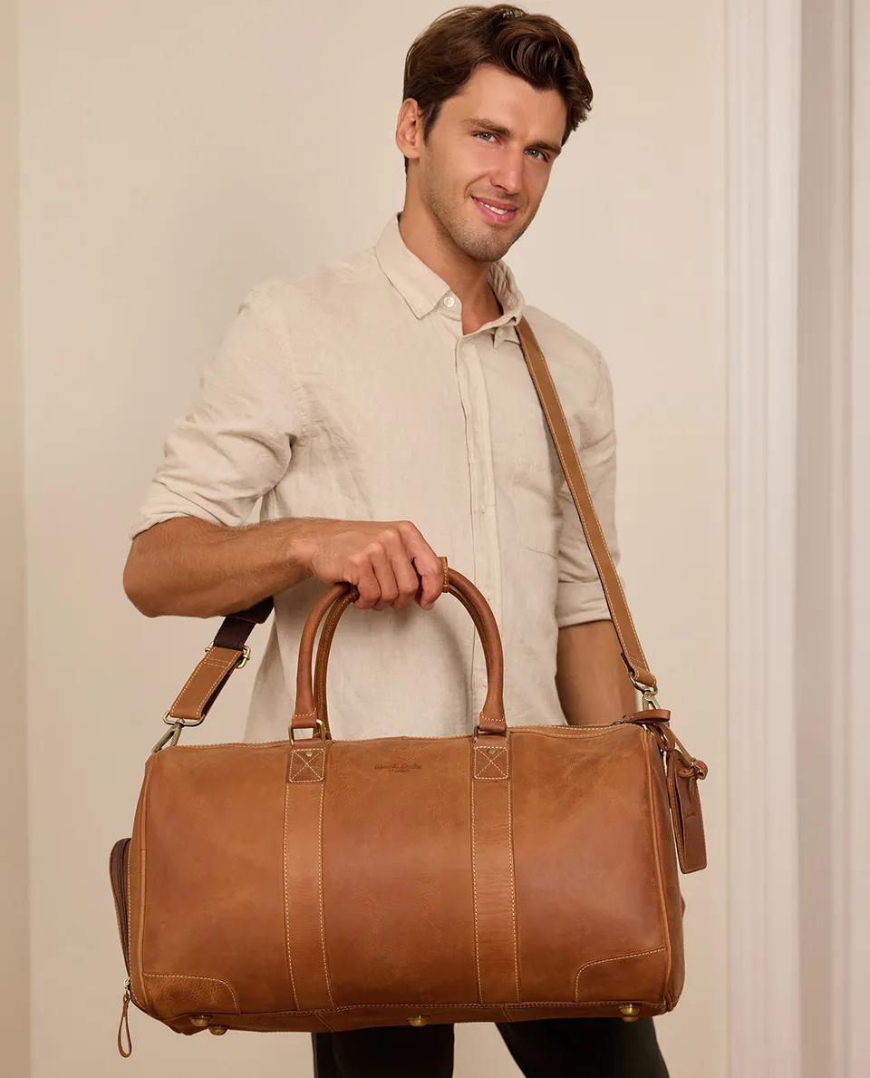gusti-leder-davide-reisetasche-braun-leder-outlet image 1