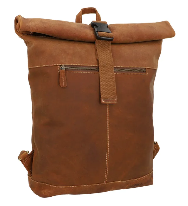 gusti-leder-mattis-rolltop-rucksack-aus-b-ffelleder-braun image 1