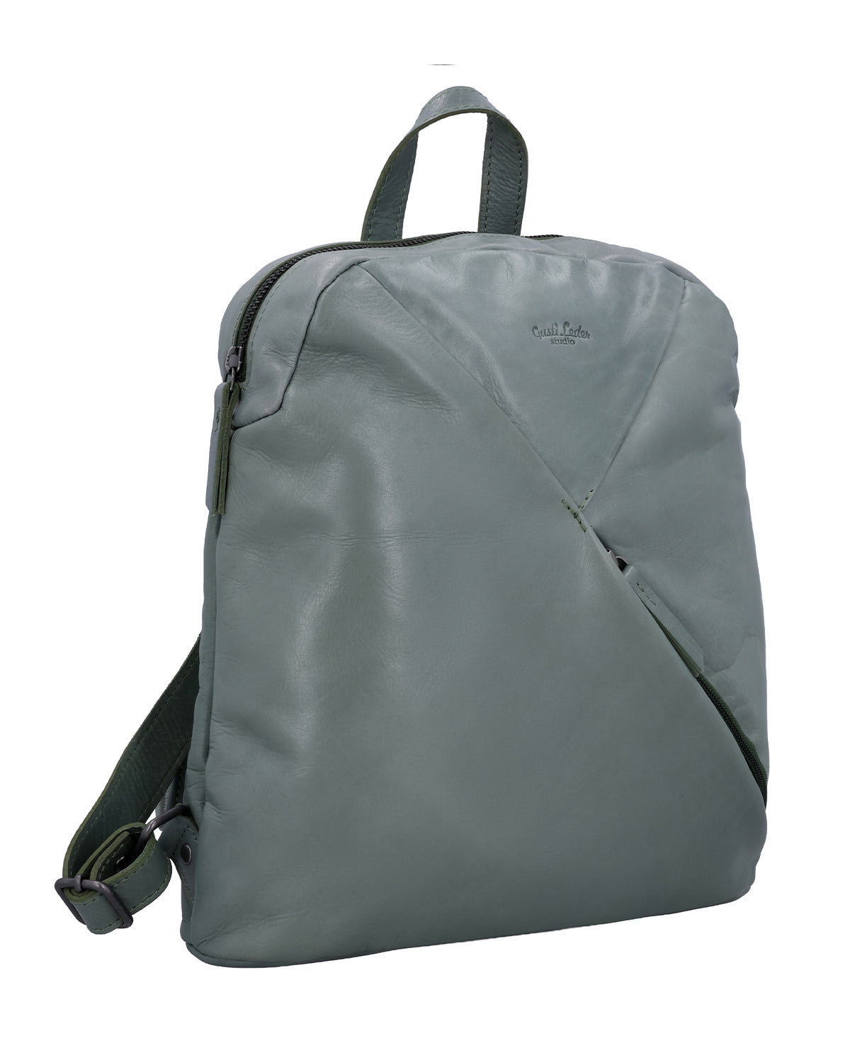 gusti-leder-sanna-rucksack-damen-leder-gr-n-mit-airtag-fach image 2