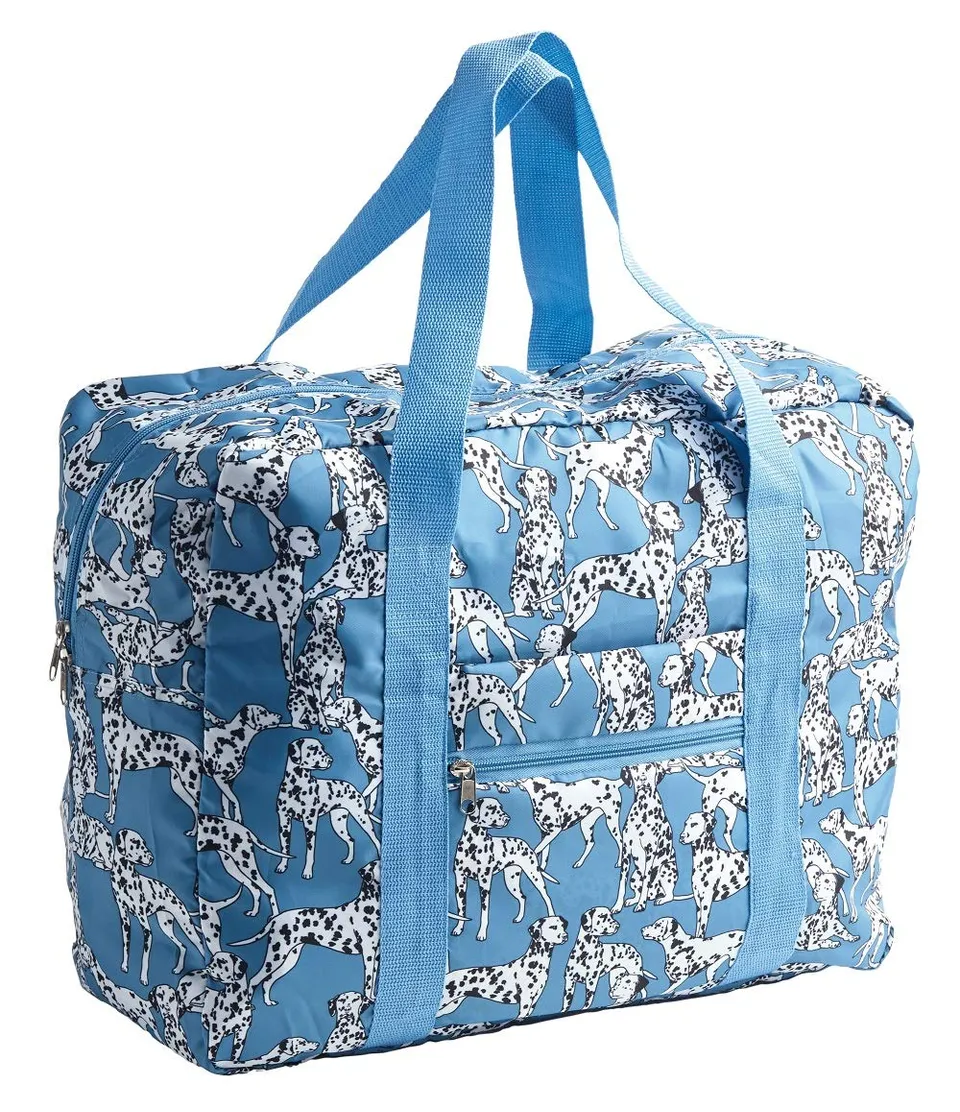 cedon-easy-travelbag-black-and-white-dogs-faltbare-reisetasche-47-x-20-x-37-cm image 1