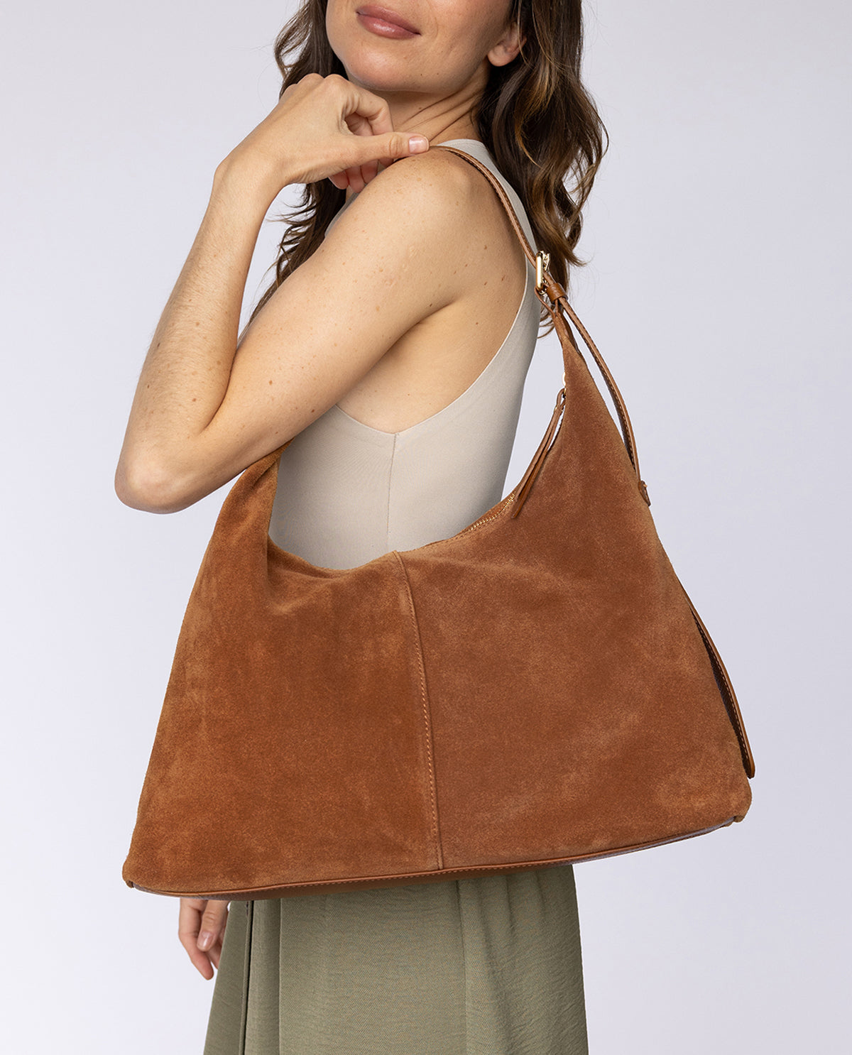 gusti-leder-fredrika-handtasche-damen-braun-strukturiert-made-in-italy image 1