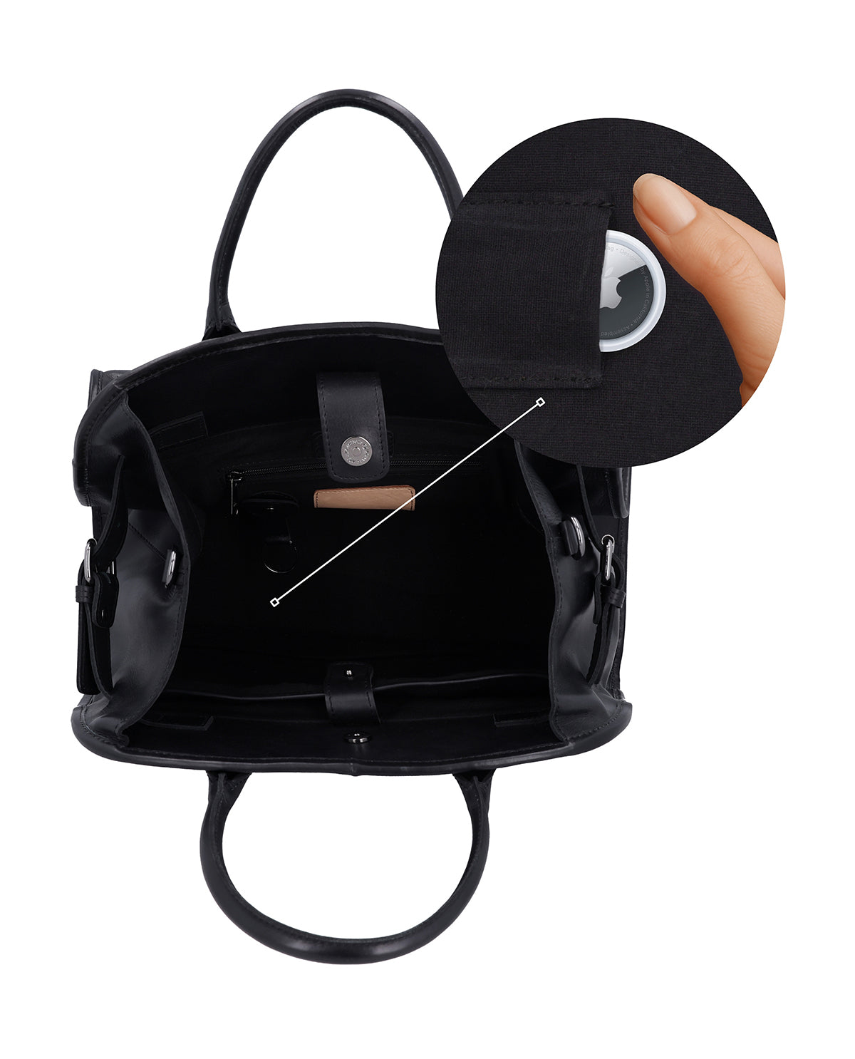 gusti-leder-katrin-handtasche-damen-rindsleder-schwarz image 7
