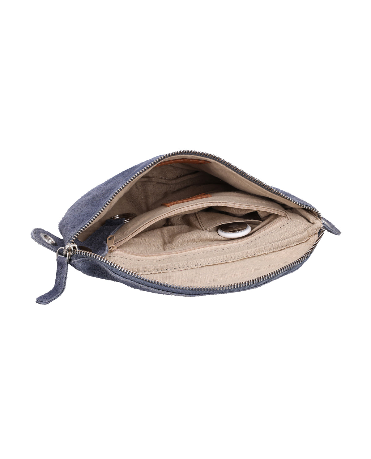 gusti-leder-rosamonde-bauchtasche-damen-echtleder-blau-mit-airtag-fach image 4