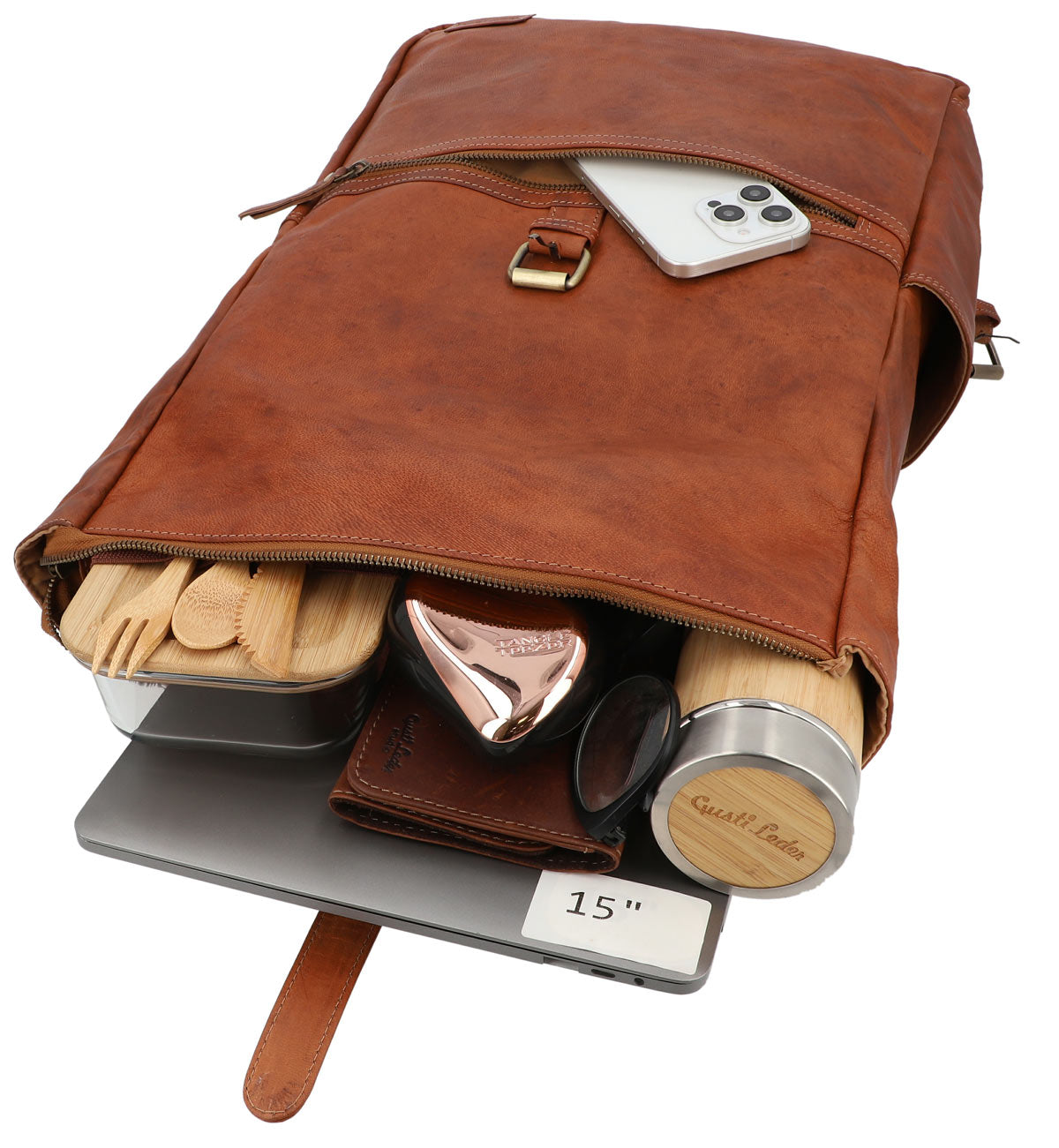 gusti-leder-milo-new-rucksack-aus-leder-nature-mit-laptopfach image 5