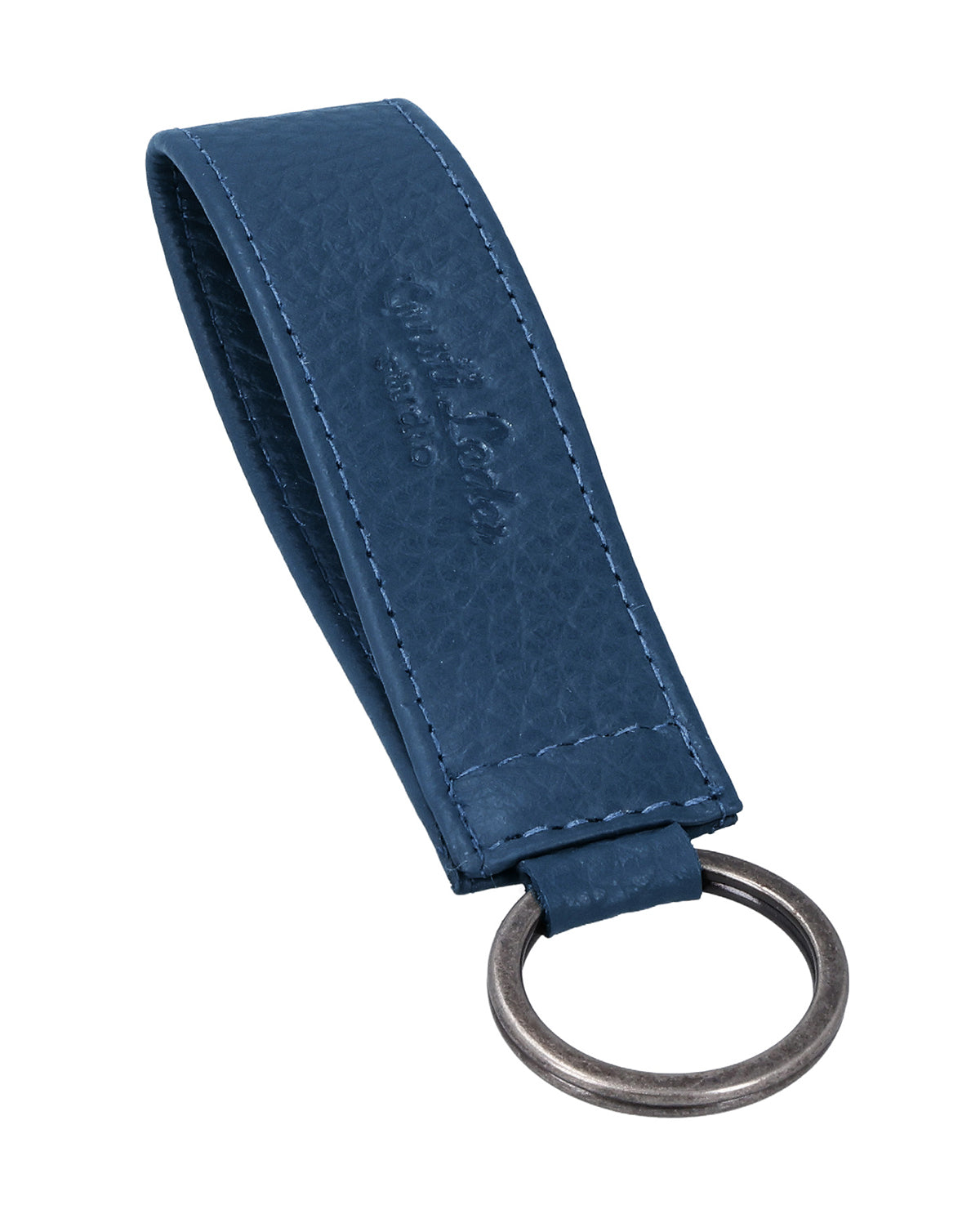 gusti-leder-miran-schl-sselanh-nger-leder-blau-mit-metallring image 2