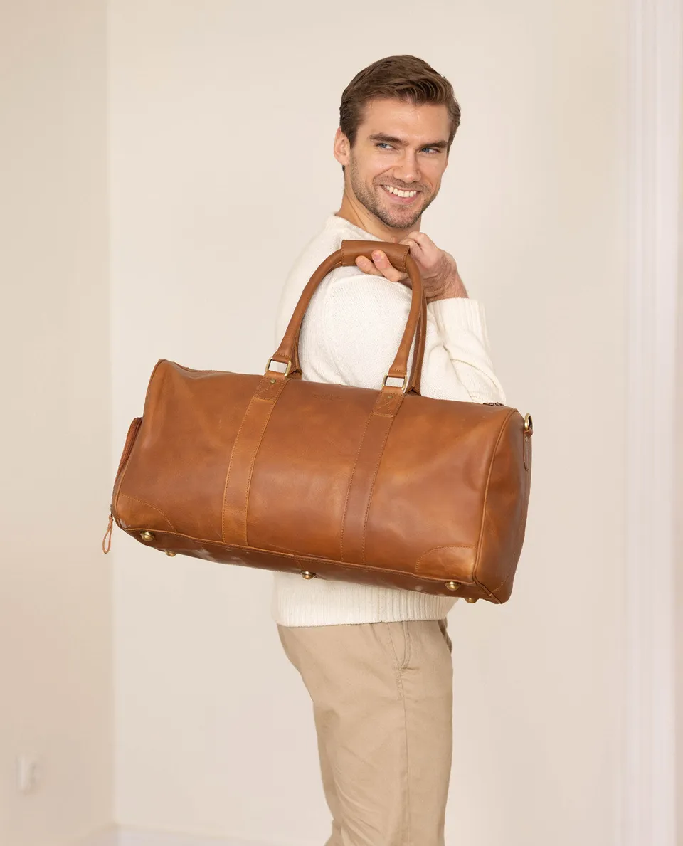 gusti-leder-davide-reisetasche-aus-leder-braun image 1