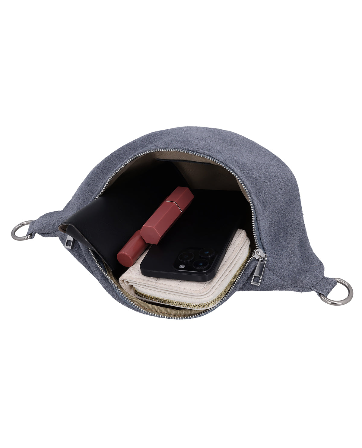gusti-leder-synne-graue-leder-bauchtasche-damen image 3