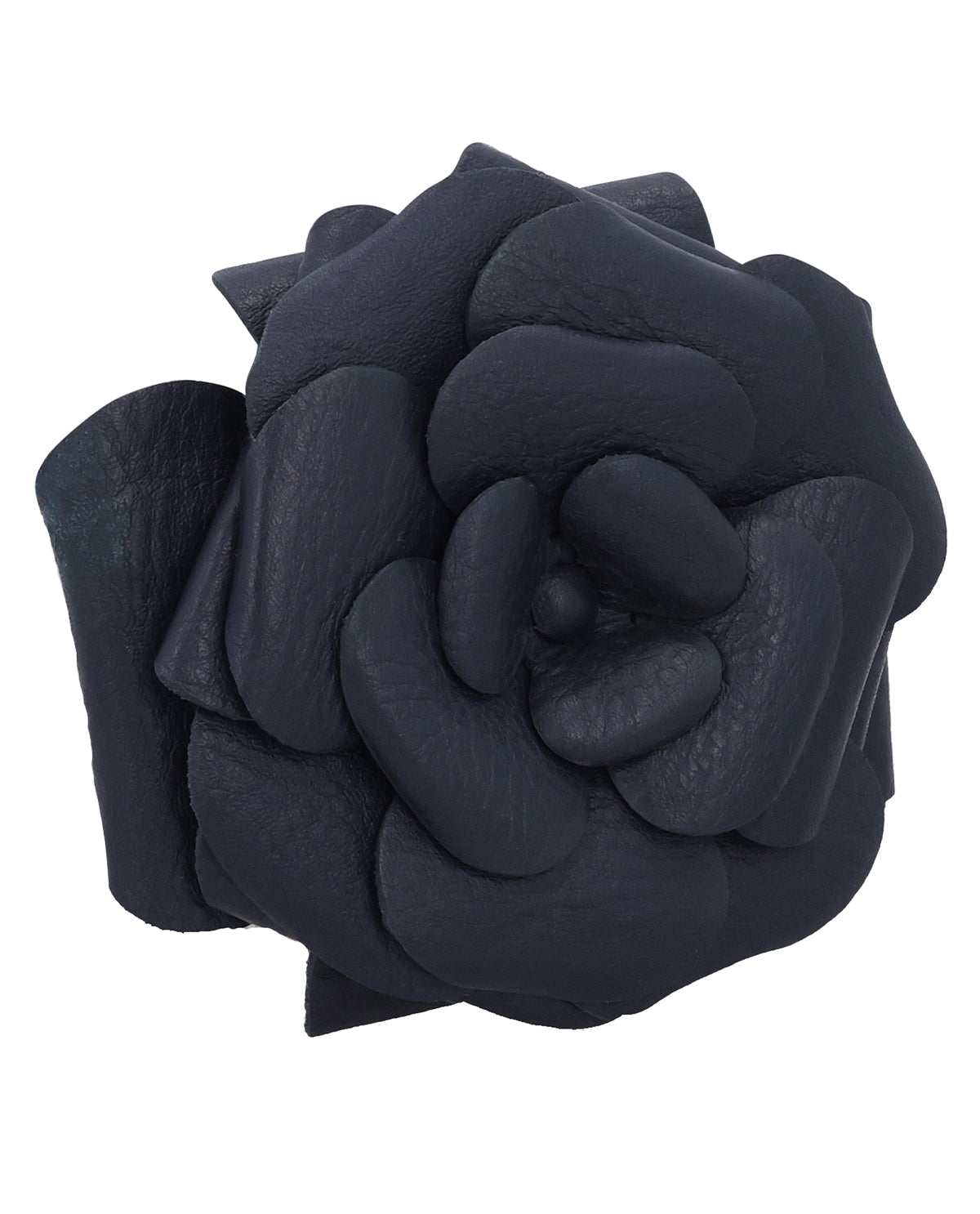 gusti-leder-iva-haarspange-dunkelblau-blumen-lwg-leder image 2