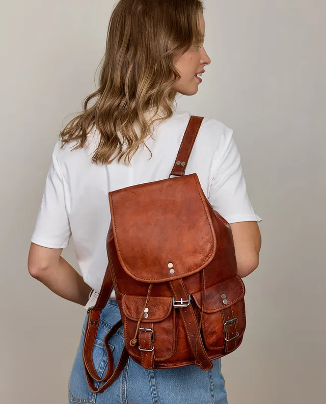 gusti-leder-gary-13-zoll-rucksack-ziegenleder-nature image 1