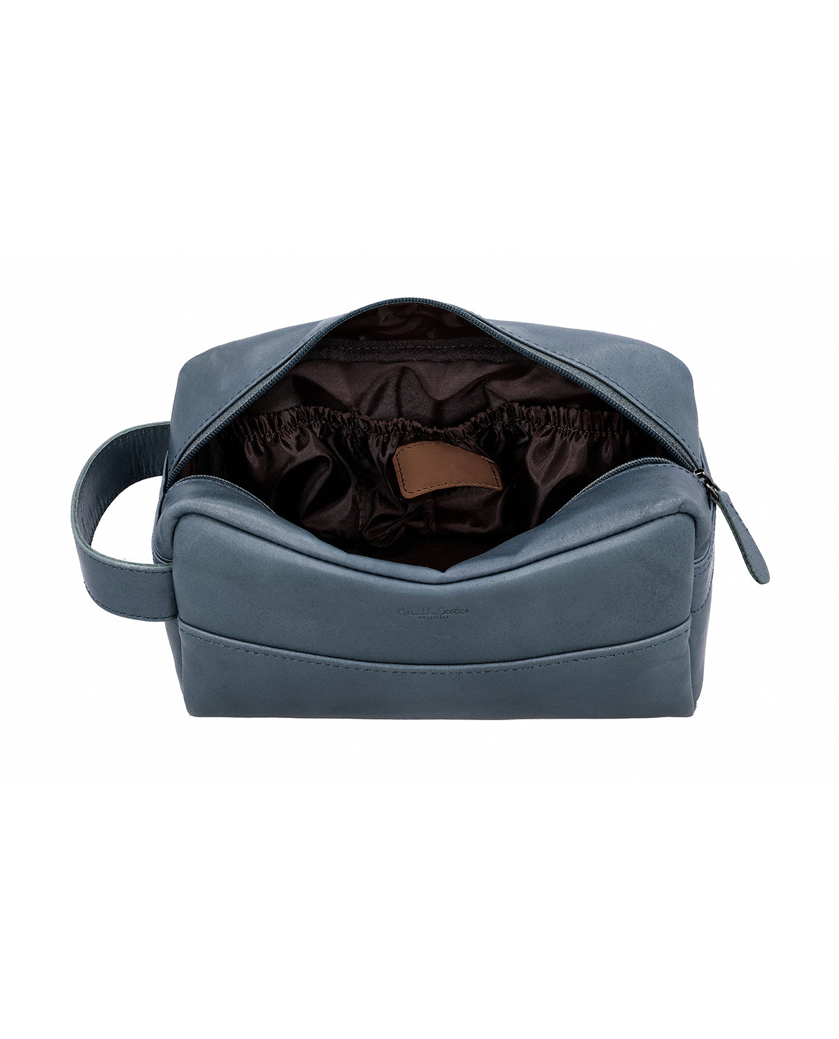 gusti-leder-hermann-waschtasche-blau-kulturbeutel image 6