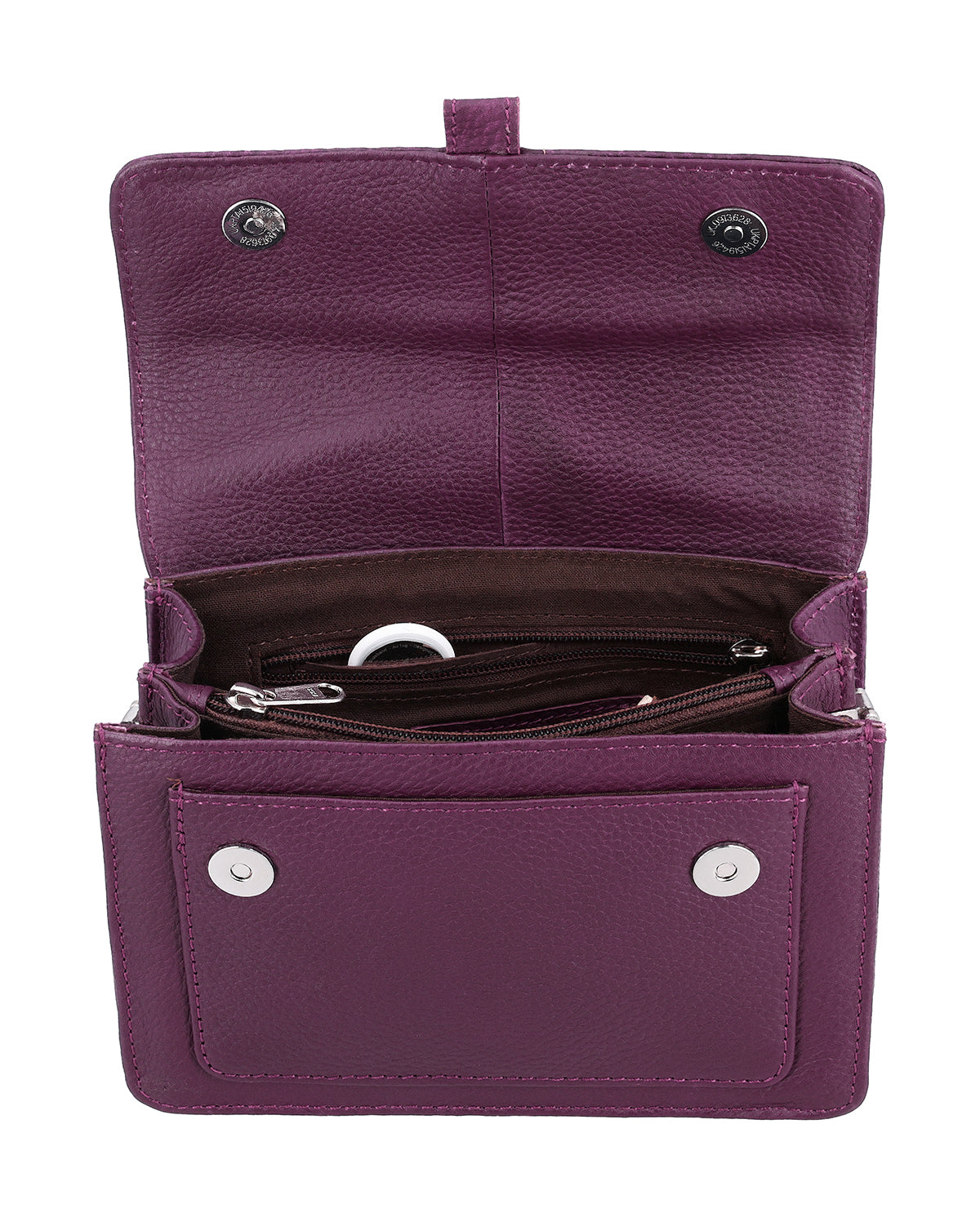 gusti-leder-bibi-umh-ngetasche-damen-lila-mit-airtag-fach-und-magnetverschluss image 7