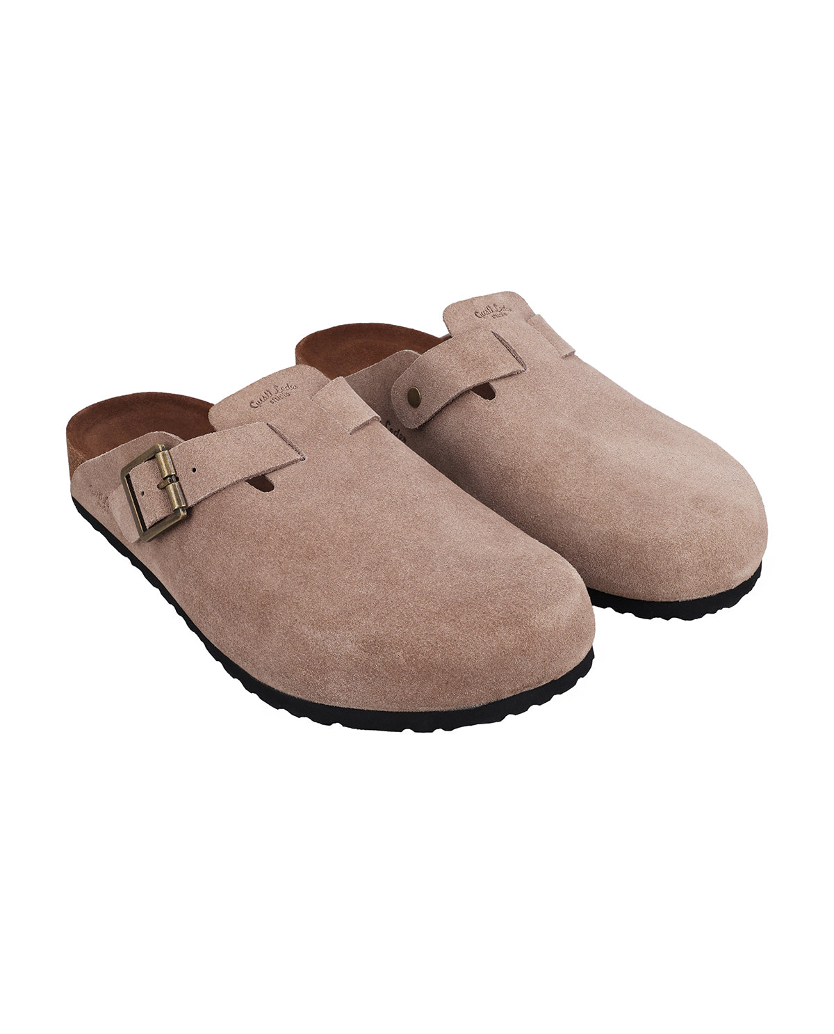 gusti-leder-eduard-clog-herren-braun-kuh-wildleder image 2