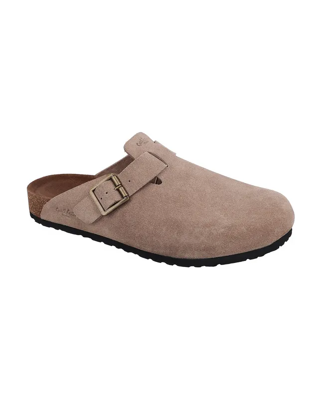 gusti-leder-eduard-clog-herren-braun-kuh-wildleder image 1