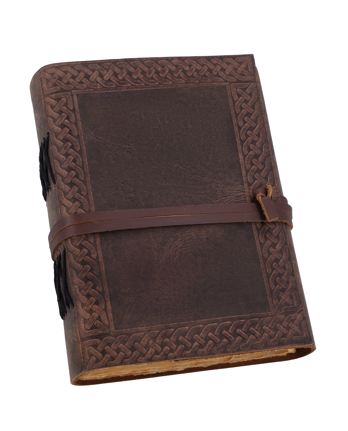 gusti-leder-cajus-notizbuch-mit-lederumschlag-13x18-cm-ca-200-seiten-braun image 1