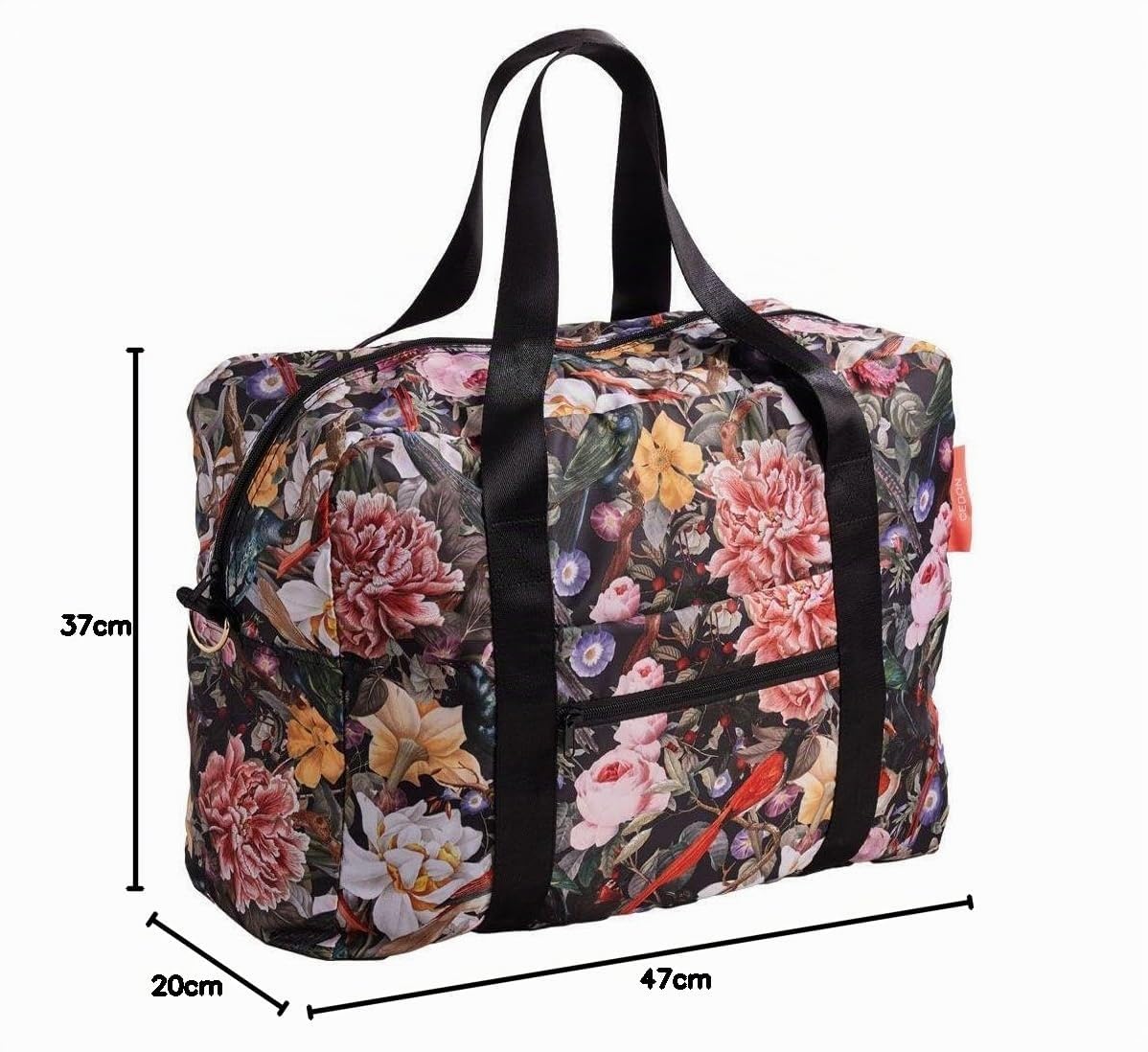 cedon-easy-travel-bag-red-birdies-faltbare-reisetasche image 4