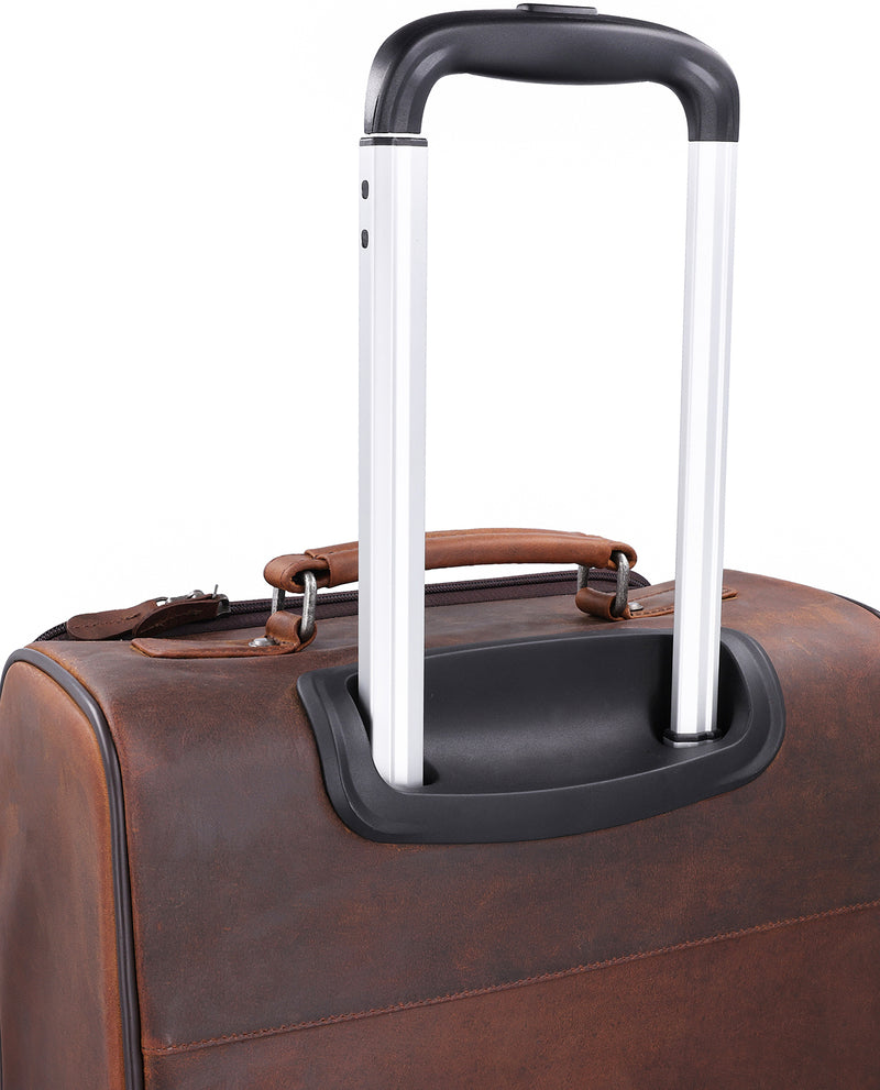 gusti-leder-asia-rollkoffer-aus-b-ffelleder-braun-mit-4-rollen image 2