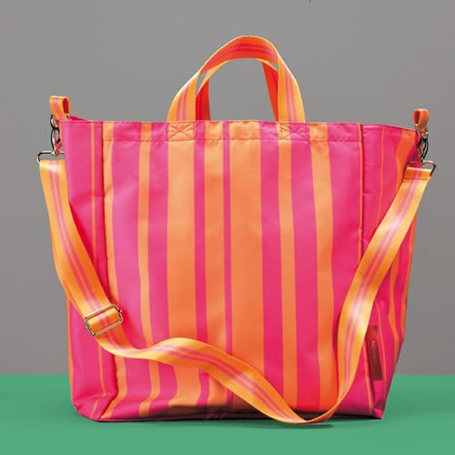cedon-easy-shopper-bag-stripes-neon-shopper-34x38x24-cm image 4