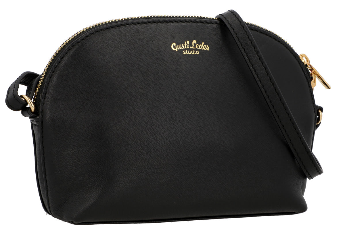 gusti-leder-tilda-handtasche-halbmond-aus-ziegenleder-schwarz image 2
